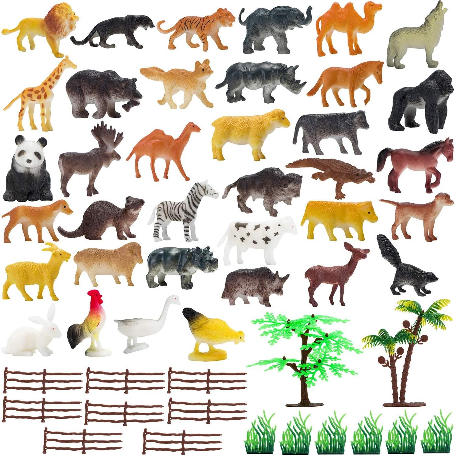 Figuras de Animales Safari 52 Pcs Juguetes Educativos