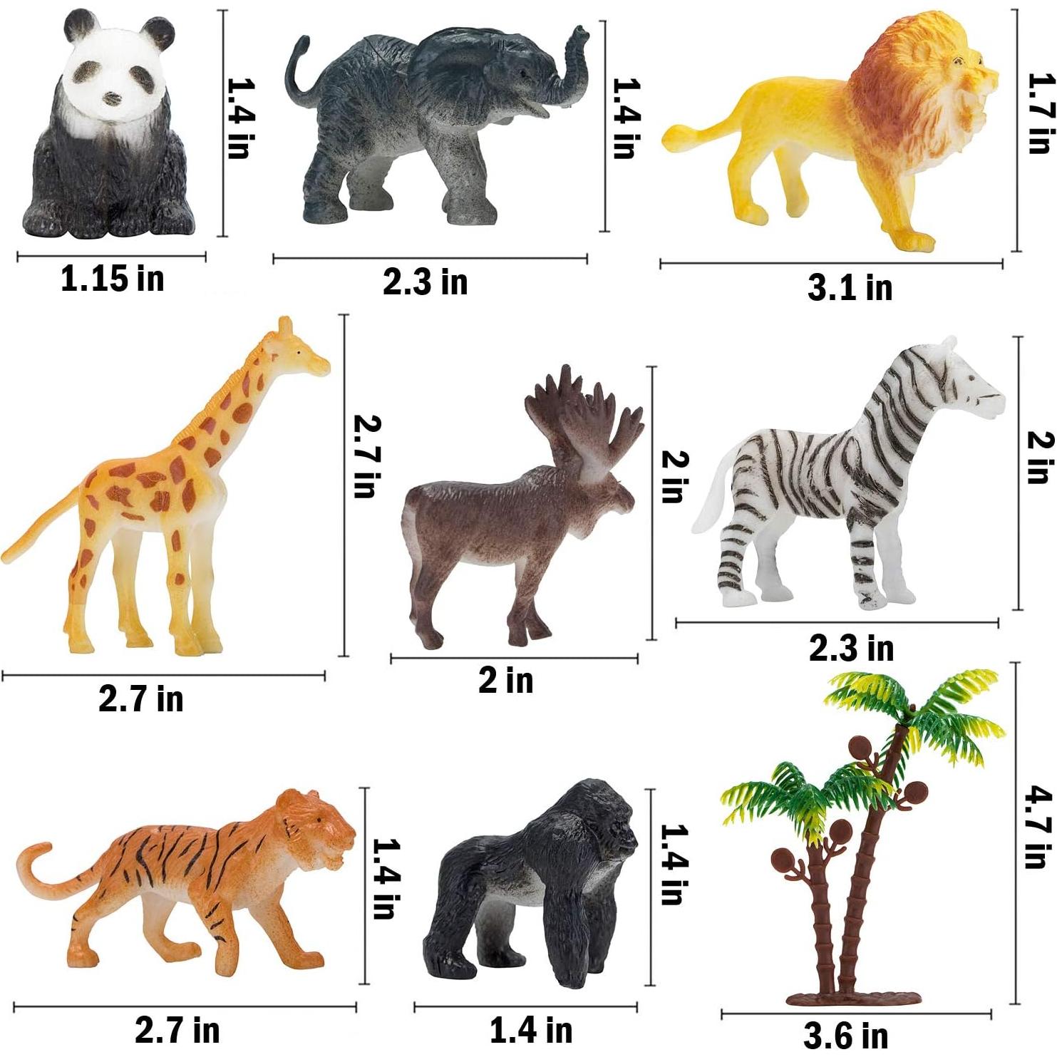 Figuras de Animales Safari 52 Pcs Juguetes Educativos