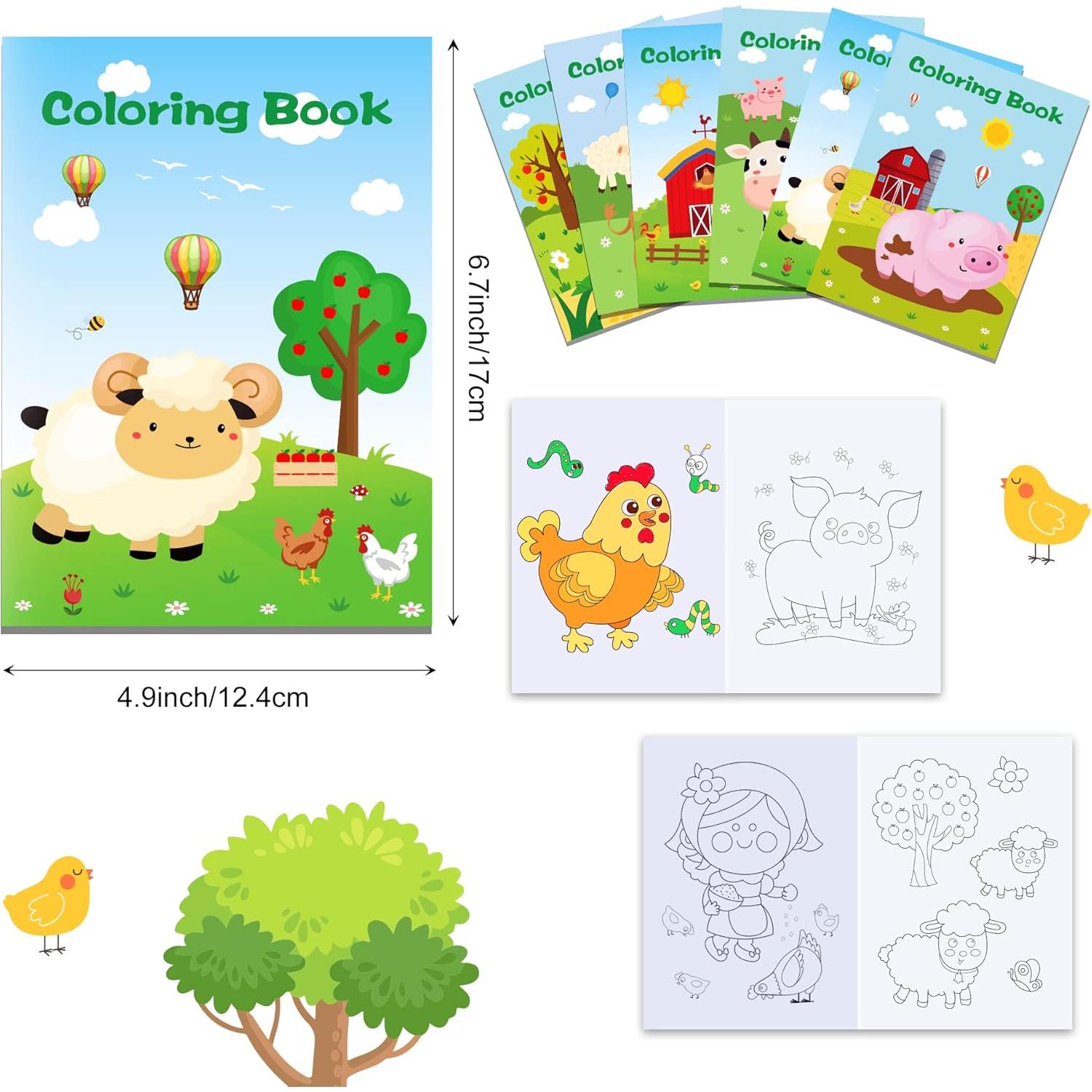 12 Libros para Colorear de Animales de Granja - Littkeef