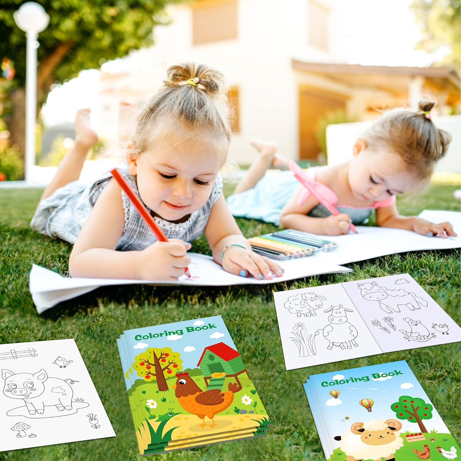 12 Libros para Colorear de Animales de Granja - Littkeef