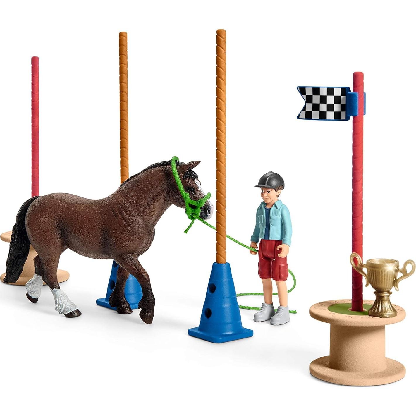 Set de Juego Schleich Carrera de Agilidad de Pony 22 Pzs