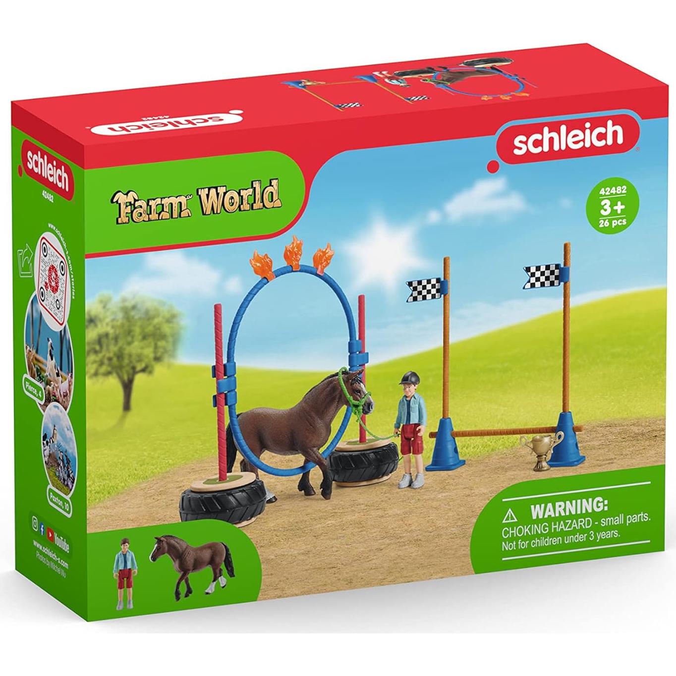 Set de Juego Schleich Carrera de Agilidad de Pony 22 Pzs