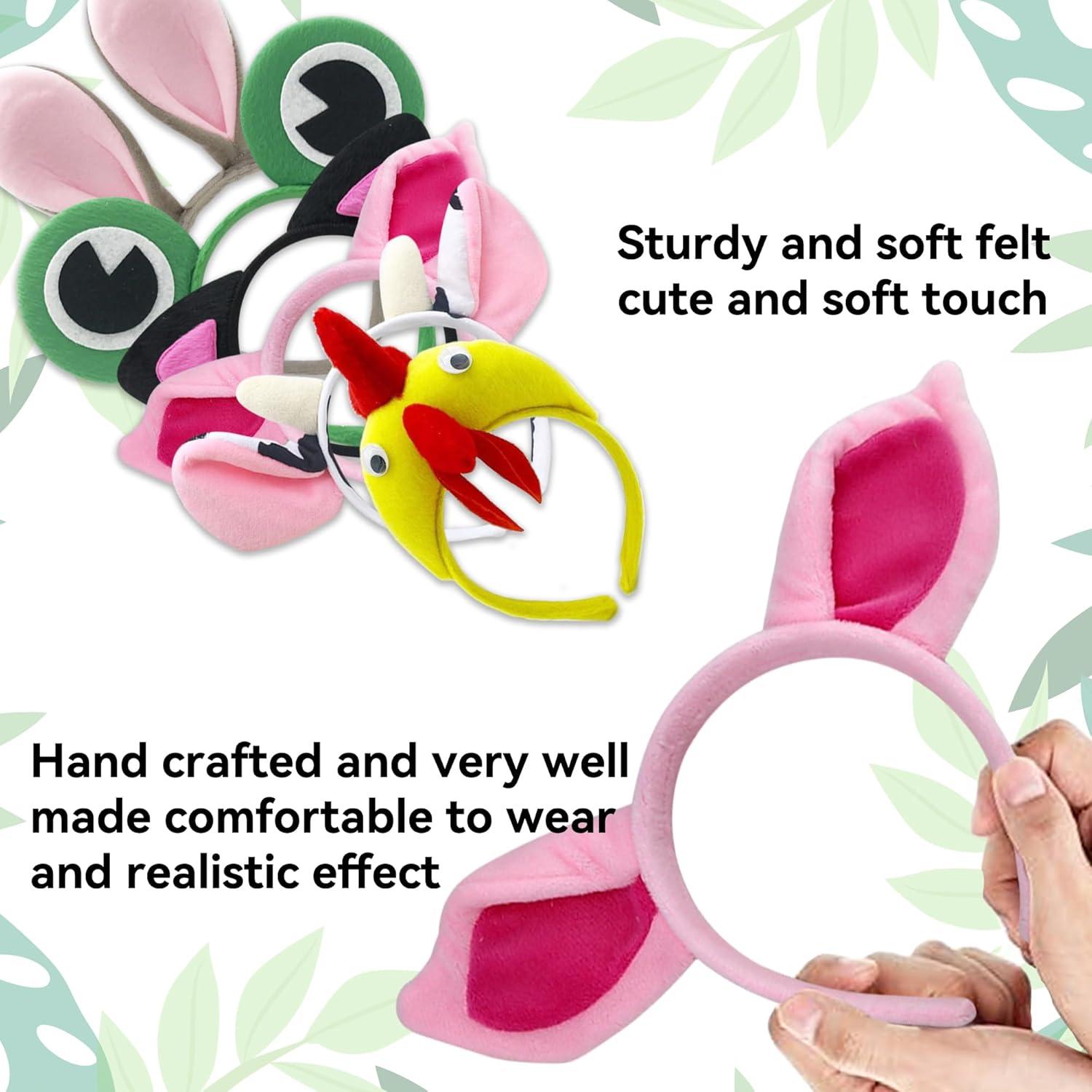 Diademas de Animales de Granja 6 Piezas para Fiesta