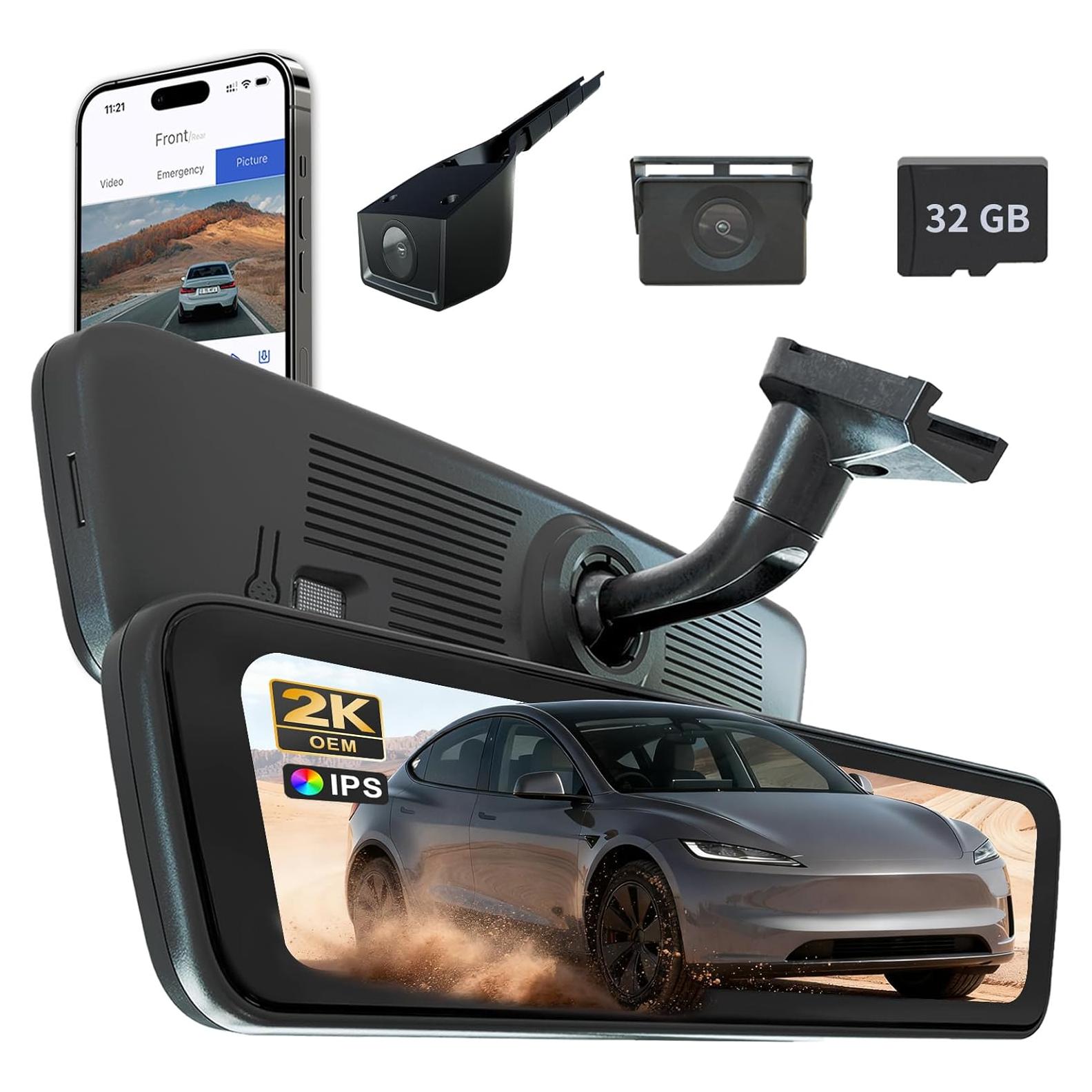 Espejo Retrovisor Sinjet H6 9.66" IPS Doble Cámara FHD 2K