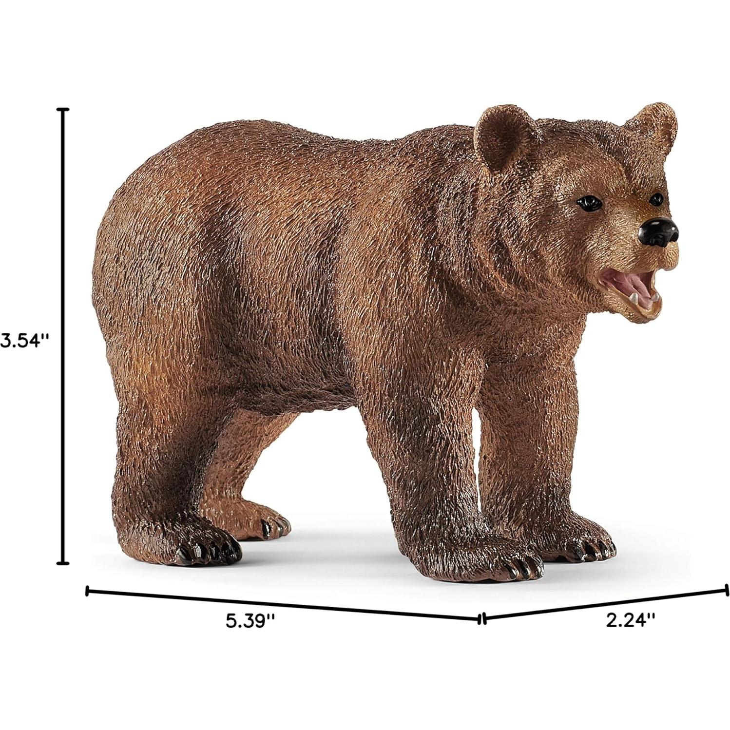 Juego de Animales Schleich Oso Grizzly y Cachorro 4 Piezas