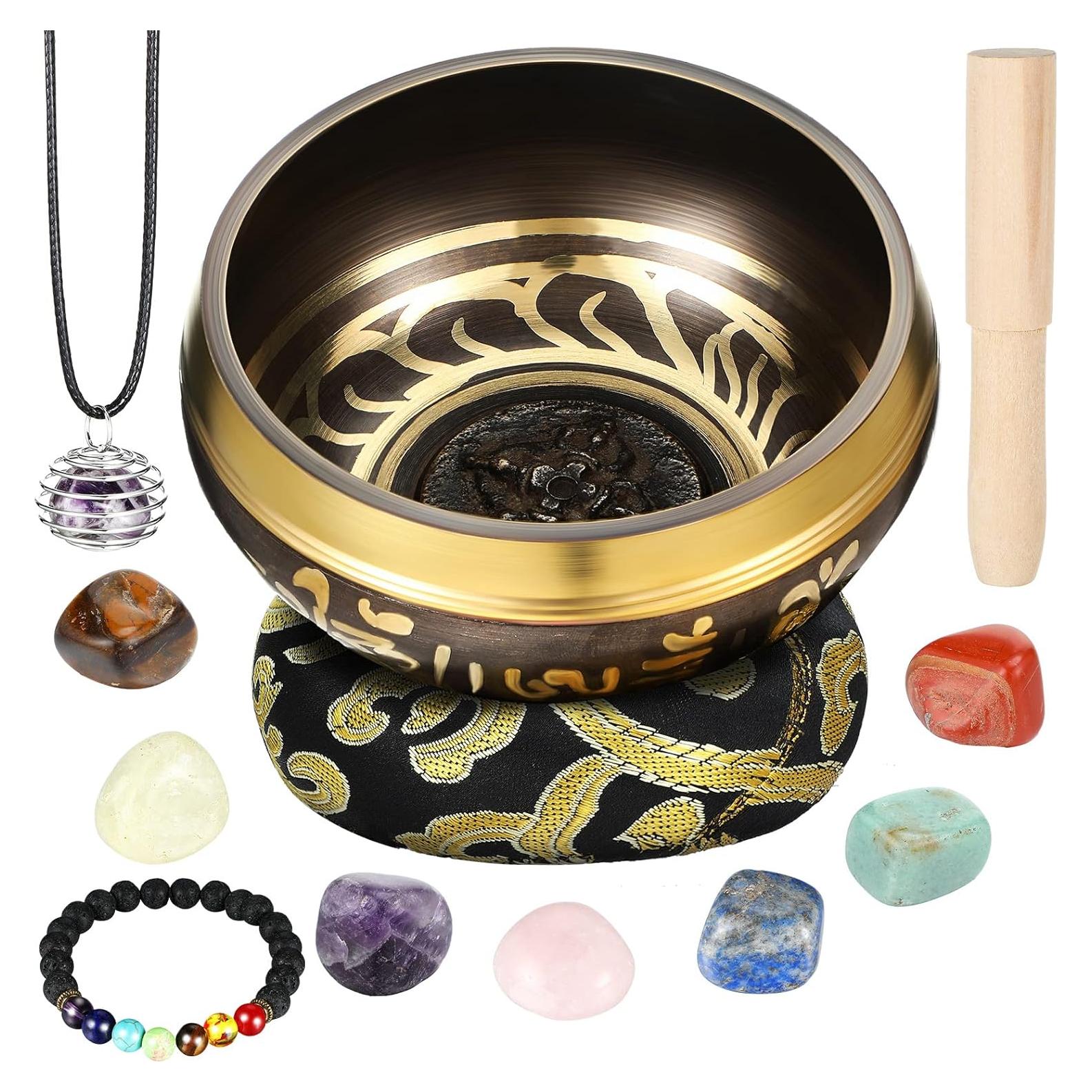 Conjunto de Cuencos Cantores BBTO 8.6 cm con Chakra Negro