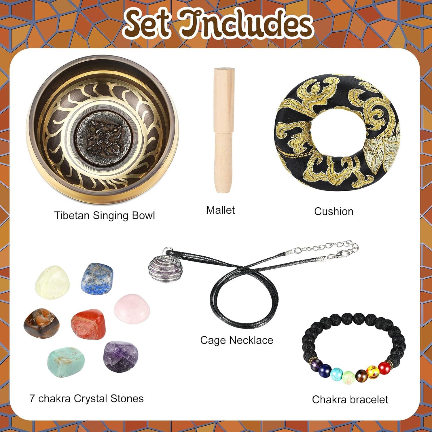 Conjunto de Cuencos Cantores BBTO 8.6 cm con Chakra Negro