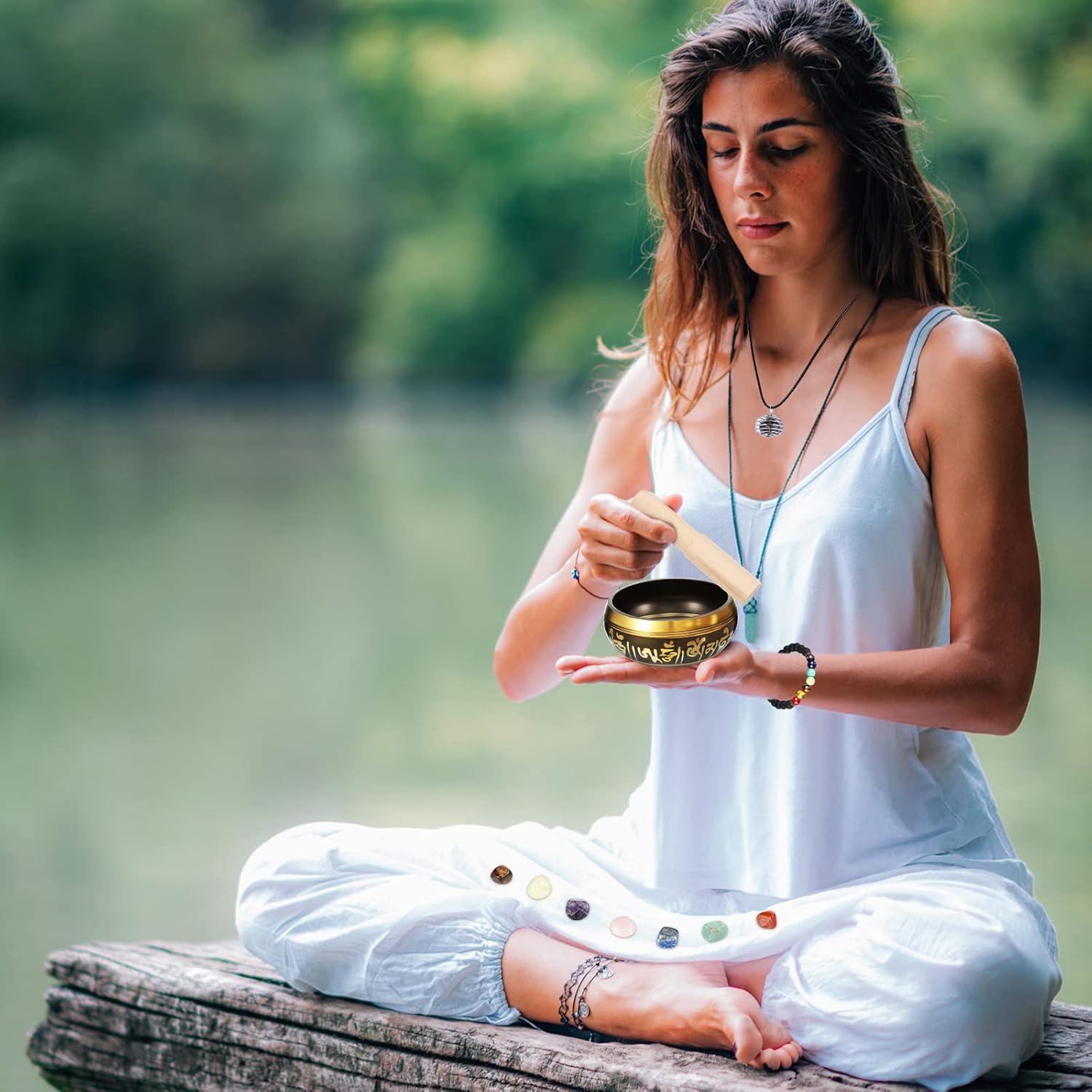 Conjunto de Cuencos Cantores BBTO 8.6 cm con Chakra Negro