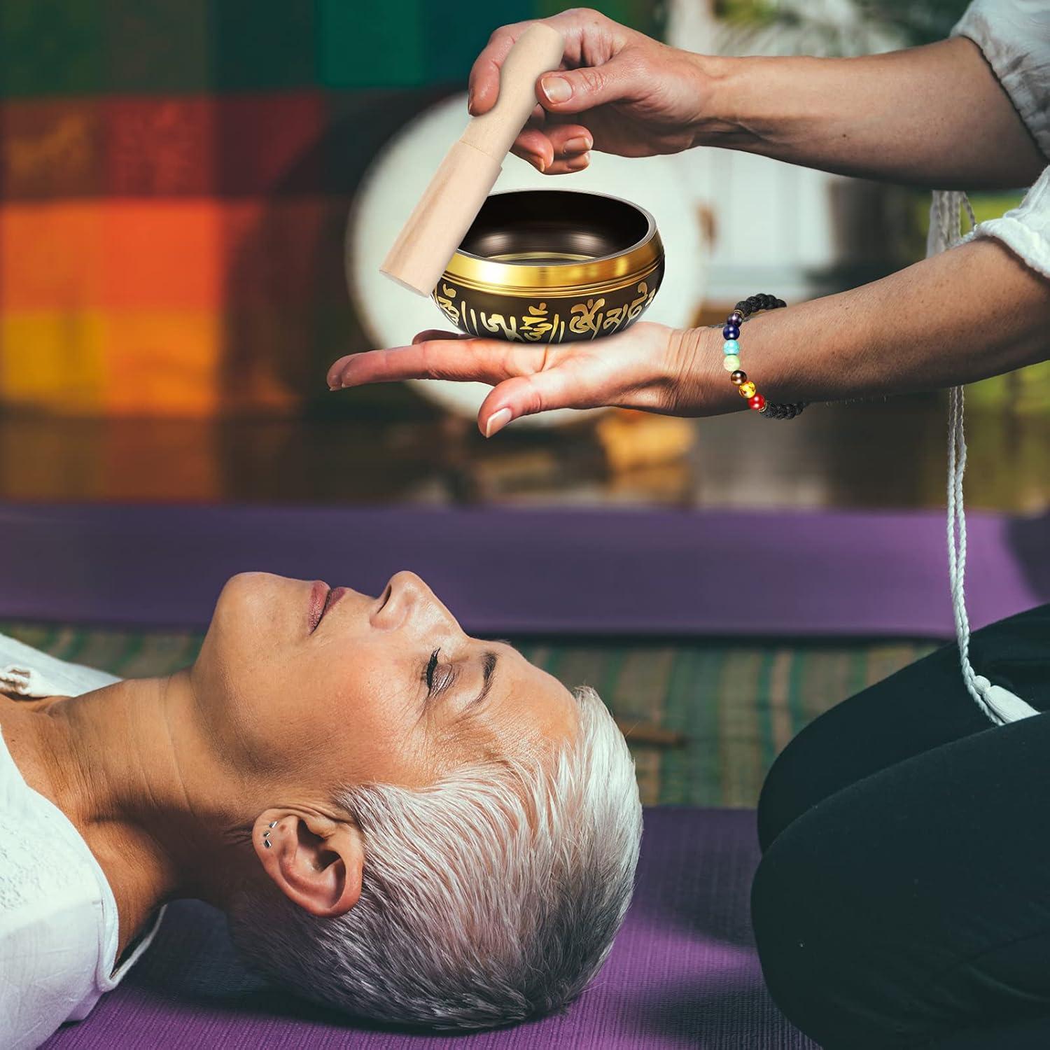 Conjunto de Cuencos Cantores BBTO 8.6 cm con Chakra Negro