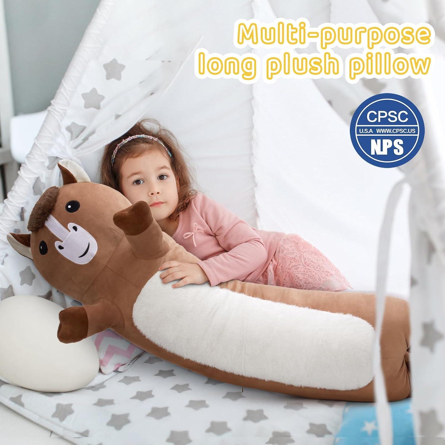Almohada de Peluche Caballo Tezituor 109 cm Suave y Larga