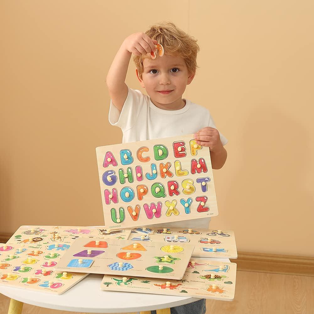 Rompecabezas de Madera GRINNNIE Set 6 Piezas Educativos