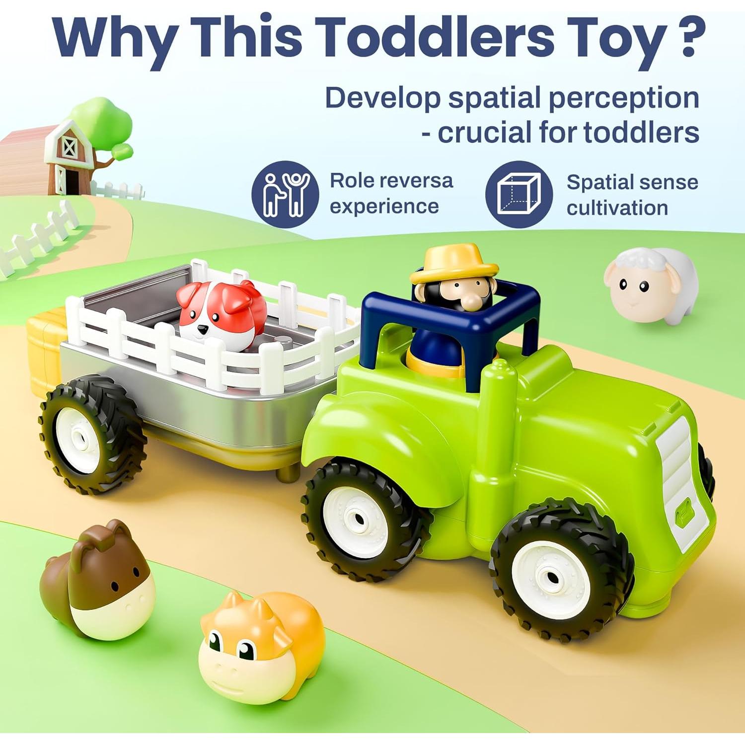 Tractor de Granja iPlay, Control Remoto para Bebés 0.69 kg