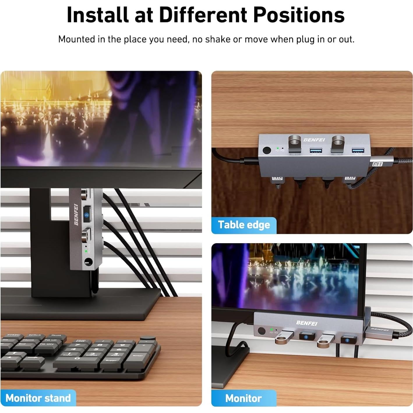 Interruptor KVM BENFEI HDMI 8K 60Hz 4 USB 3.0 2 PCs