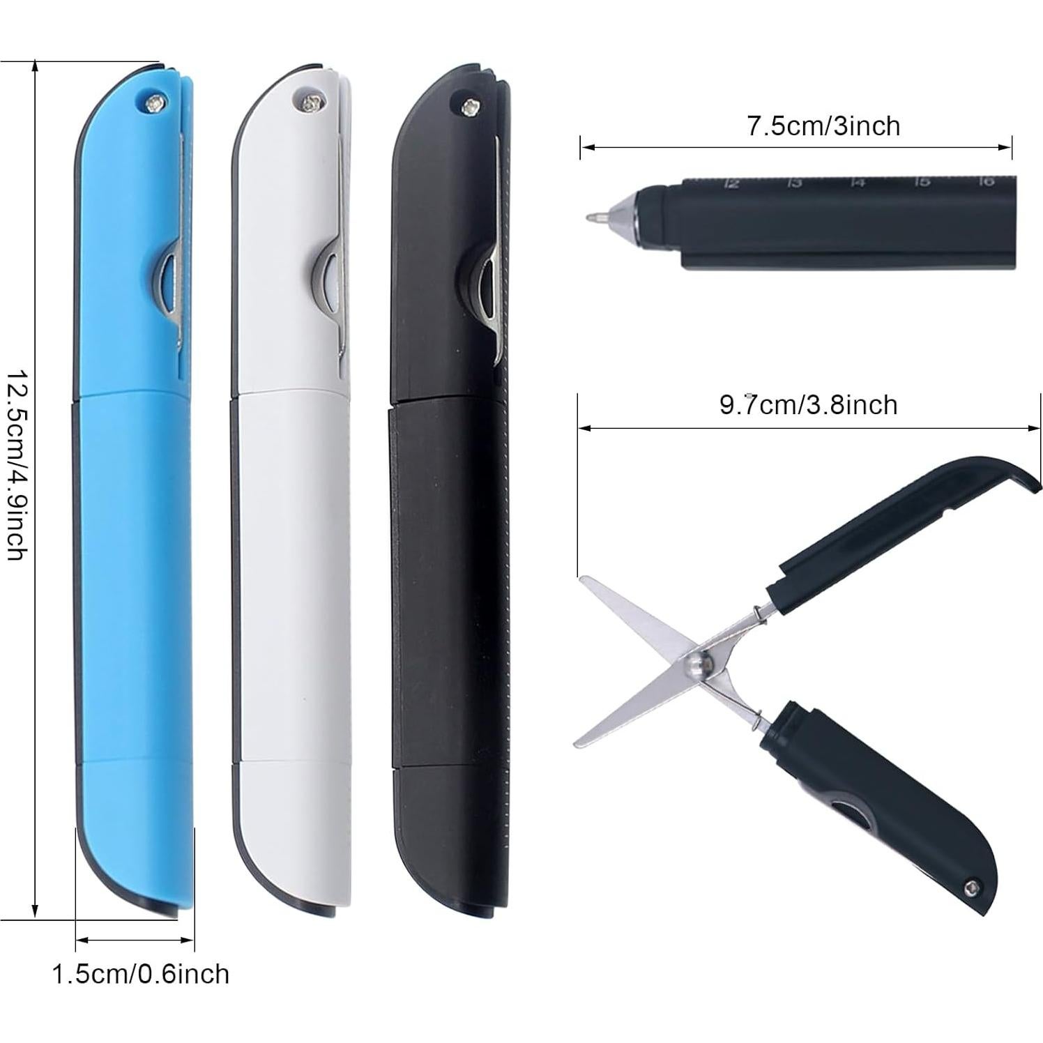 Bolígrafo Multi-Herramienta SAMIQU 4 en 1 con Tijeras y Regla