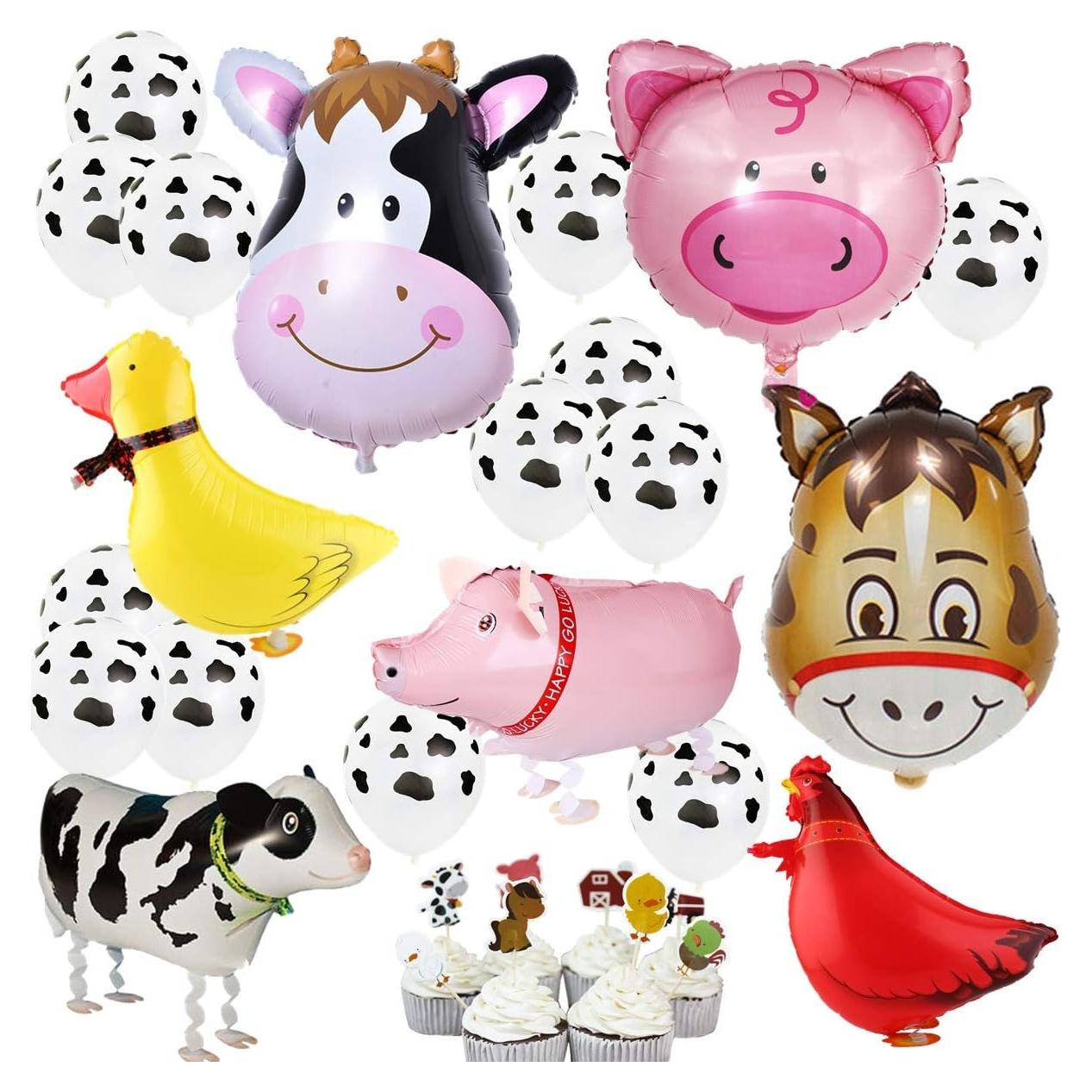 Kit de Decoración de Fiesta InBy 43pcs Animales de Granja