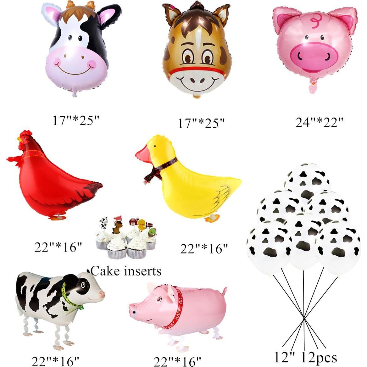 Kit de Decoración de Fiesta InBy 43pcs Animales de Granja