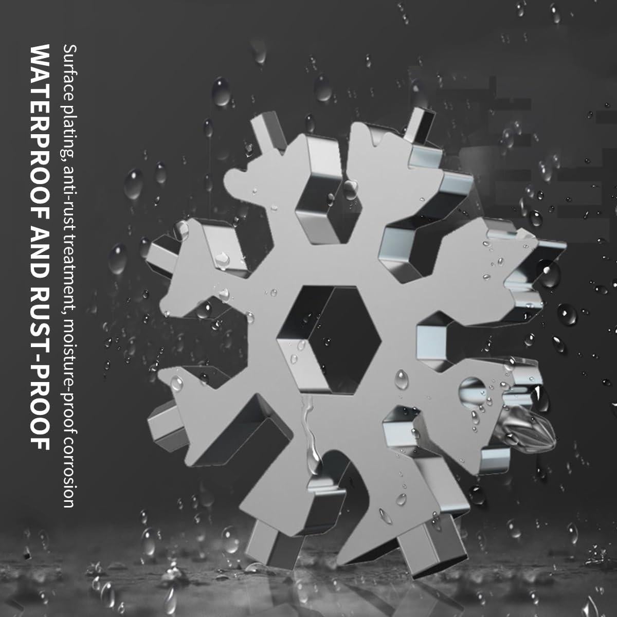 Herramienta Multiusos Copo de Nieve 18 en 1 Genérico - Negro