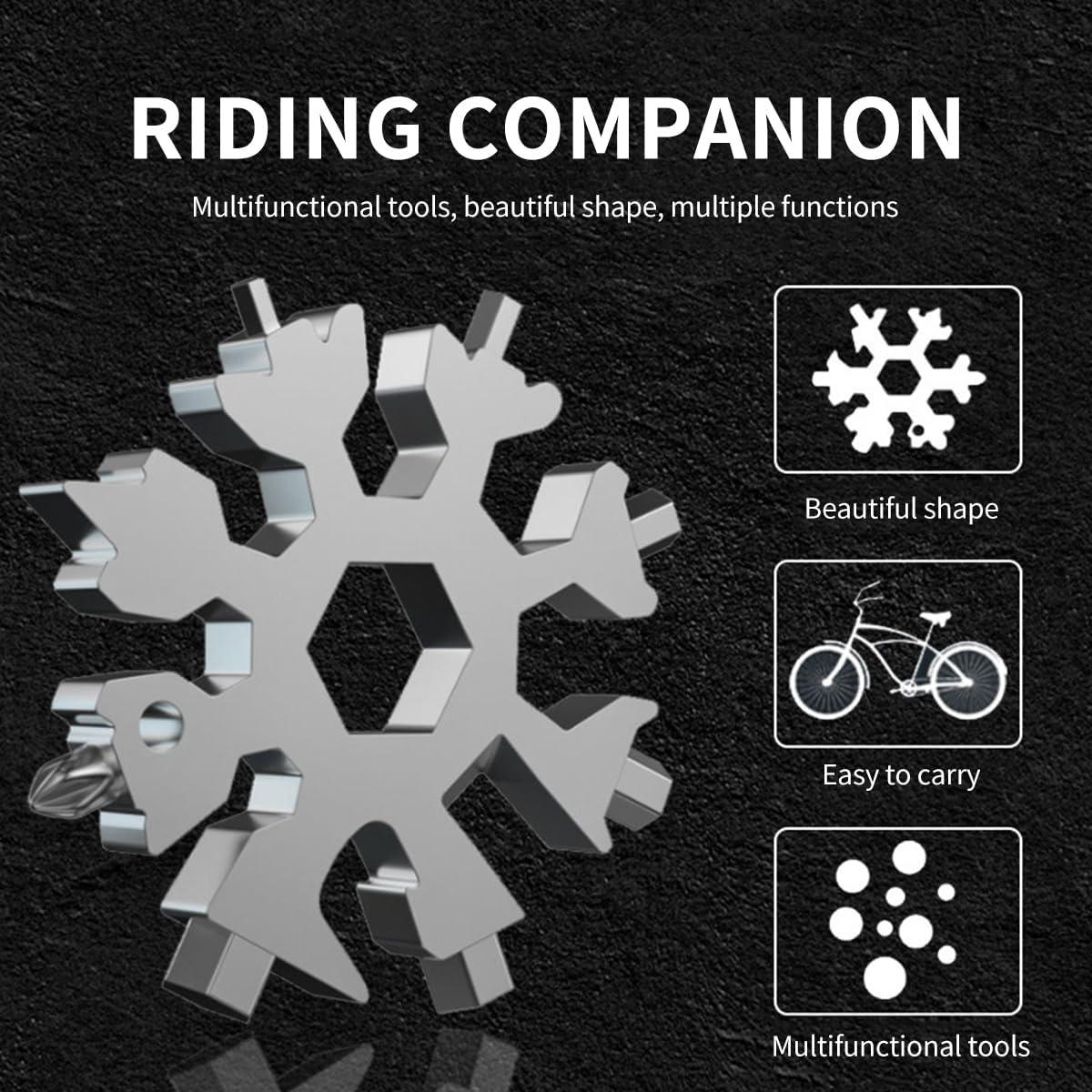 Herramienta Multiusos Copo de Nieve 18 en 1 Genérico - Negro