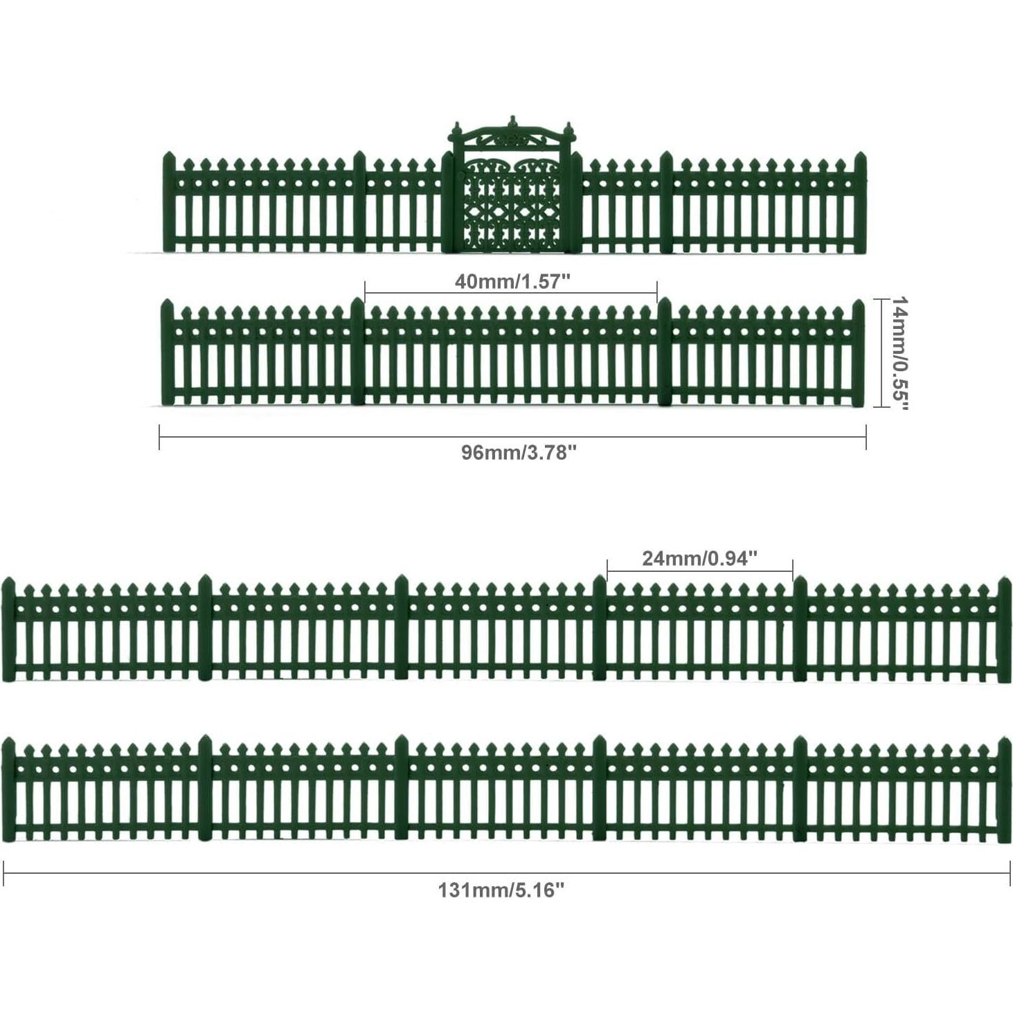Cercas Modelo Escala N EVEMODEL Estilo A-Verde 1:160