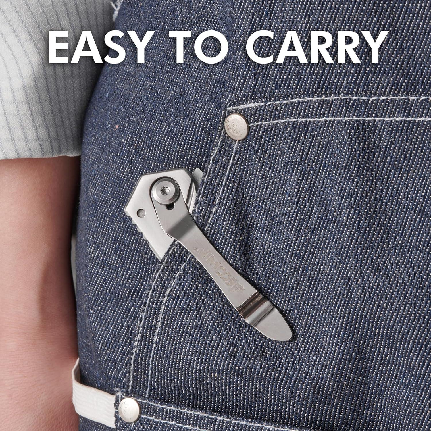 Cuchillo Utilitario Plegable Becowin 11cm Acero Inoxidable 6-en-1