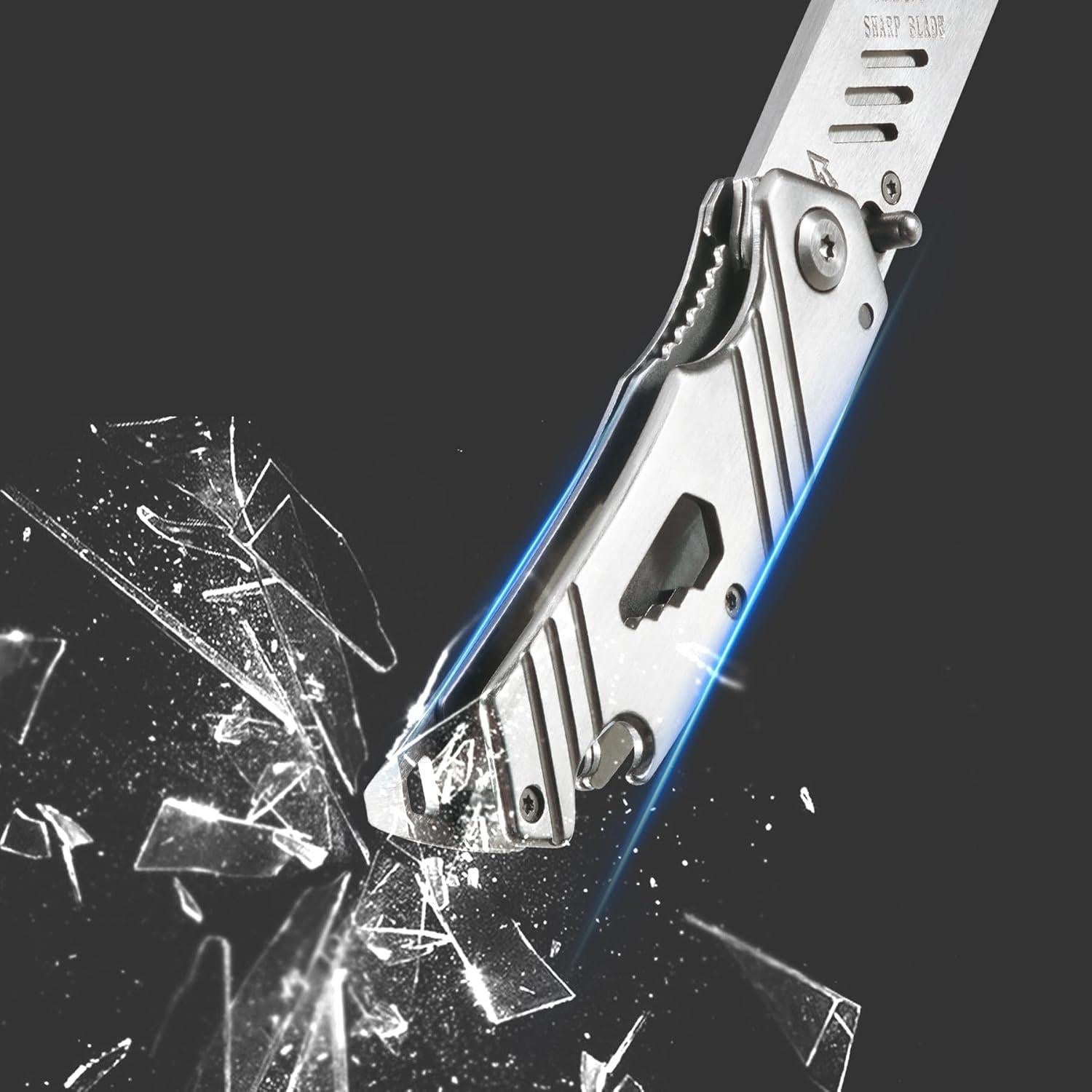 Cuchillo Utilitario Plegable Becowin 11cm Acero Inoxidable 6-en-1