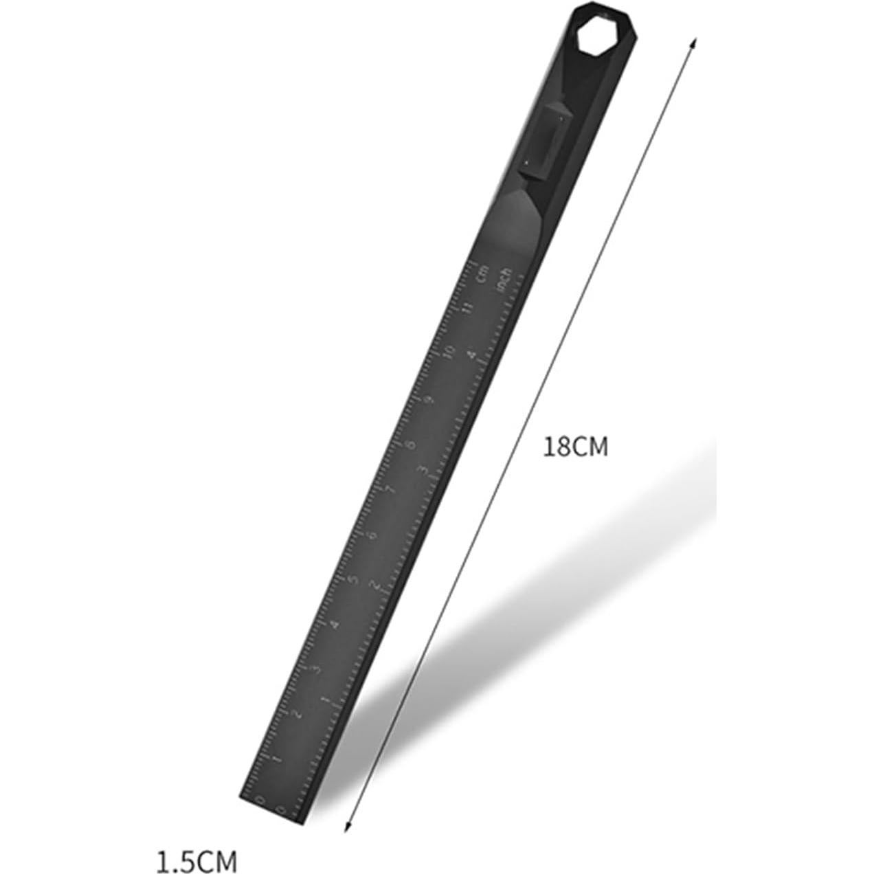 Regla Métrica de Titanio 12 cm Hamans con Llave Hexagonal 5 mm