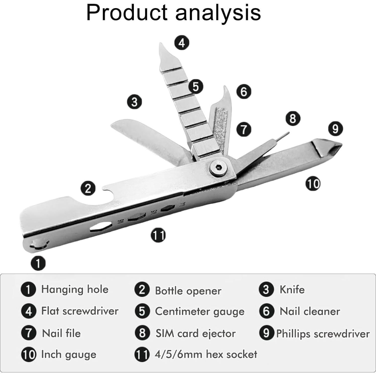 Multiherramienta 11 en 1 TWEW Acero Inoxidable Plegable