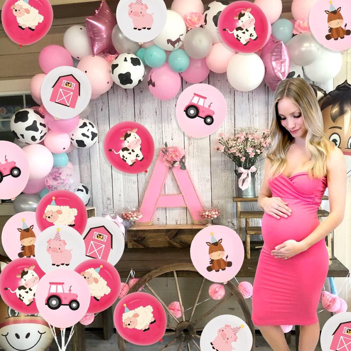 36 Globos de Animales de Granja Rosa KREATWOW 30 cm Fiesta