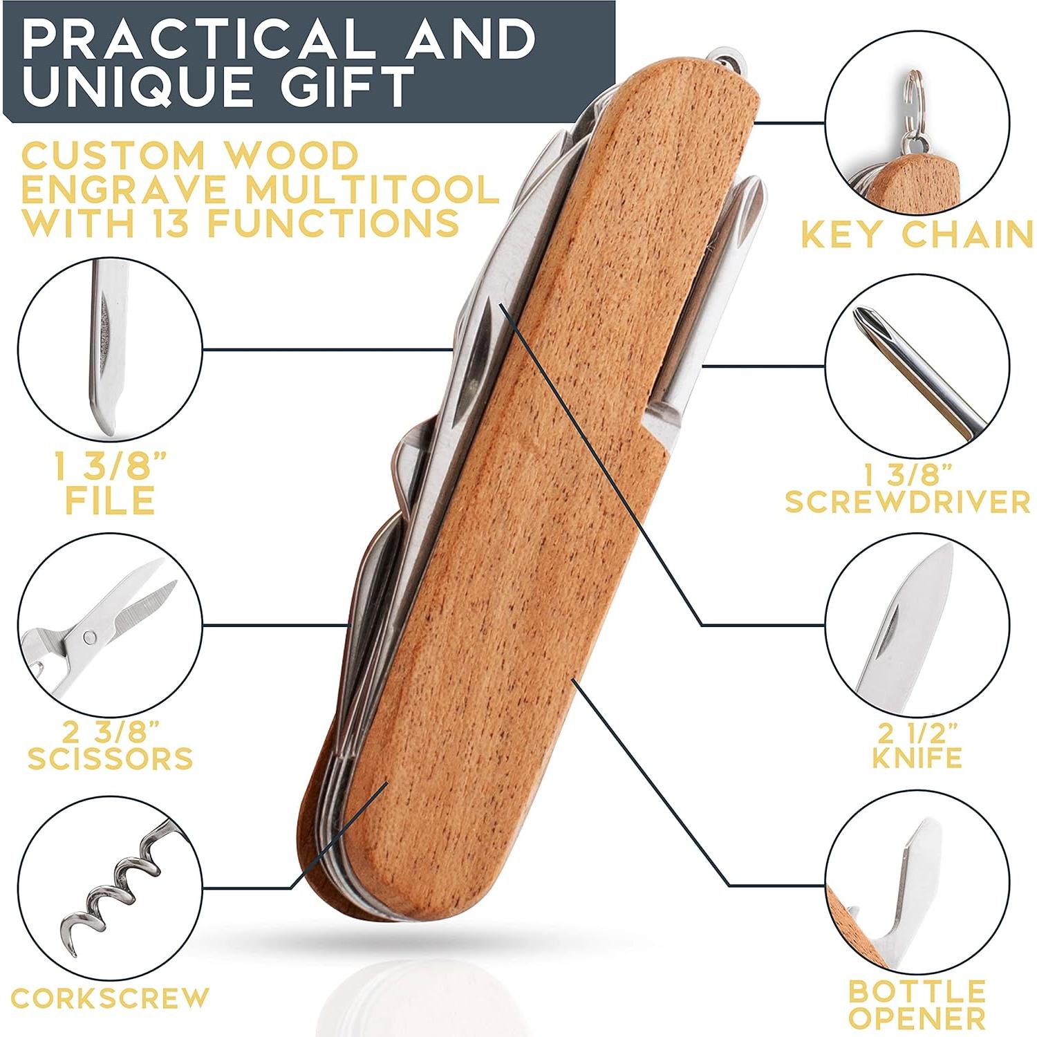 Multiherramienta Personalizada de Madera - Artículos Increíbles