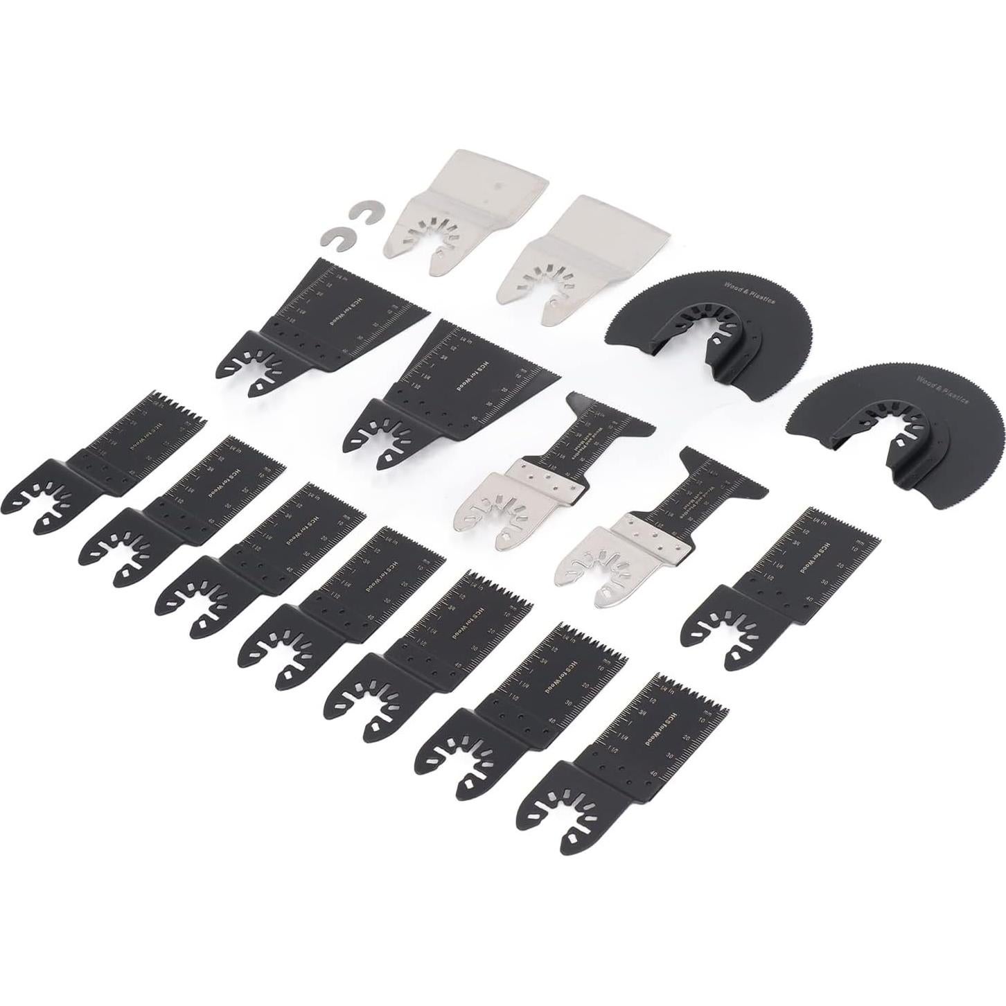 18 Hojas de Sierra Oscilante YedaHcy, Acero Inoxidable y Alto Carbono