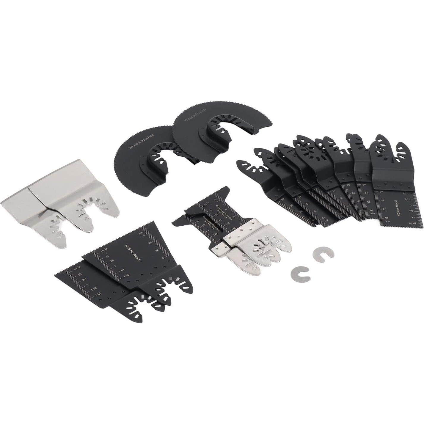 18 Hojas de Sierra Oscilante YedaHcy, Acero Inoxidable y Alto Carbono