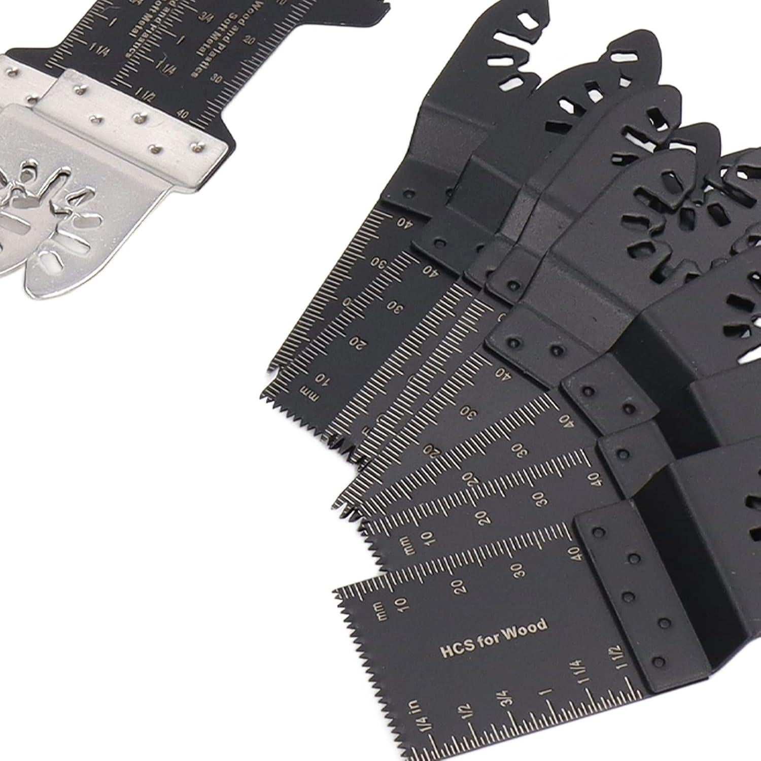 18 Hojas de Sierra Oscilante YedaHcy, Acero Inoxidable y Alto Carbono