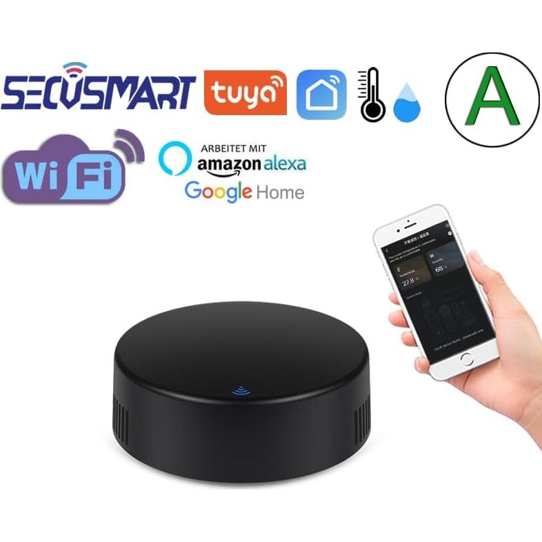 Controlador Inteligente WiFi Tuya con Sensor de Temperatura y Humedad