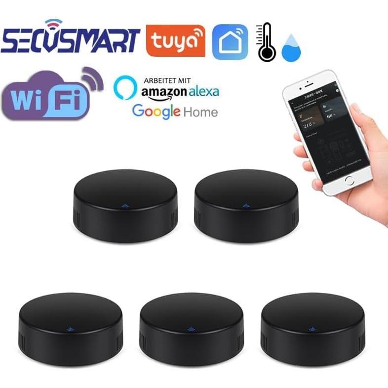 Controlador Inteligente WiFi Tuya con Sensor de Temperatura y Humedad