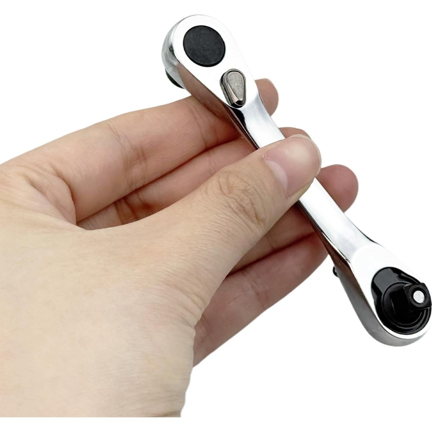 Llave de vaso mini Flylin 1/4" 72 dientes reversible 107mm