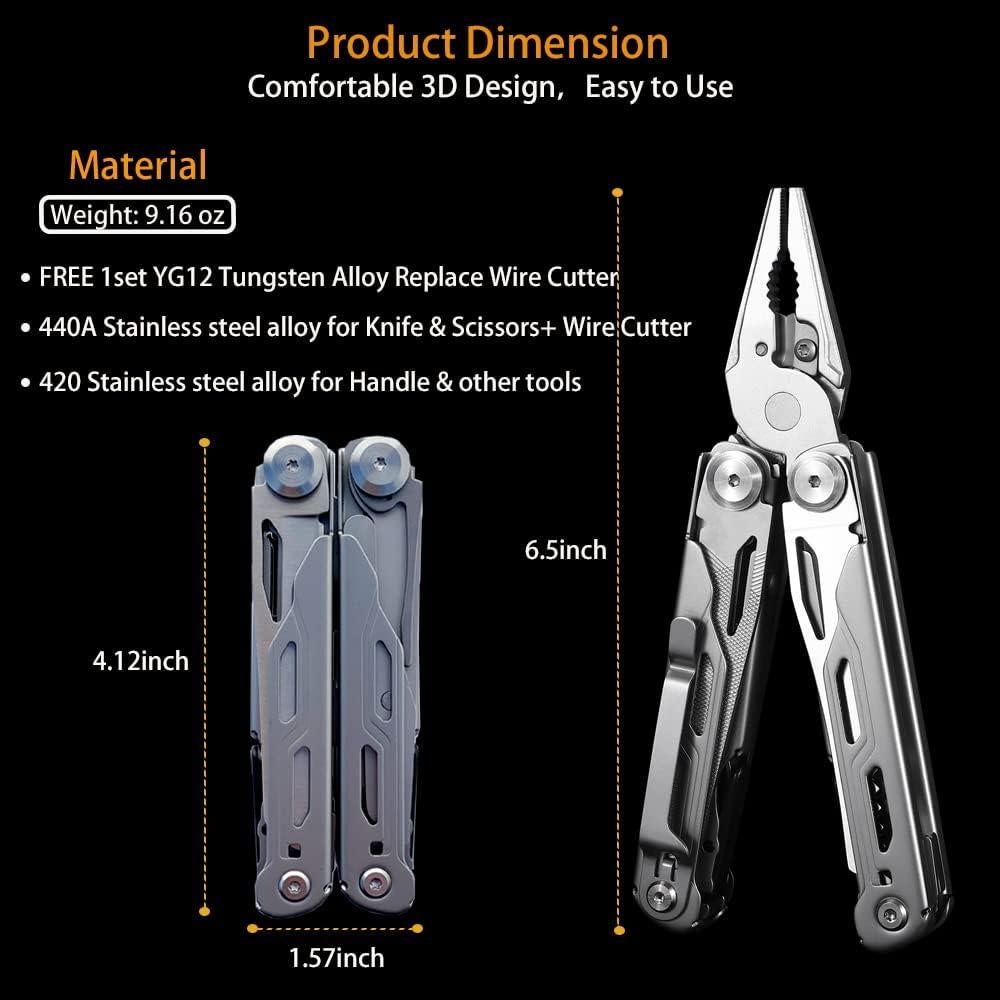 Multiherramienta Maerd P6 de Acero Inoxidable 440A 17 en 1