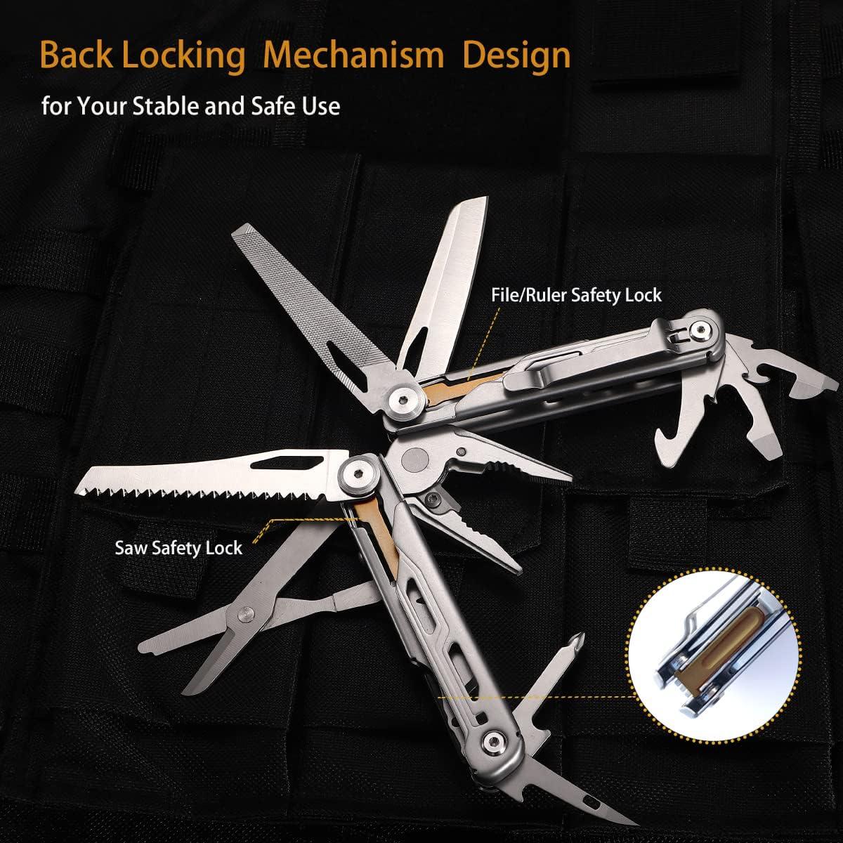 Multiherramienta Maerd P6 de Acero Inoxidable 440A 17 en 1