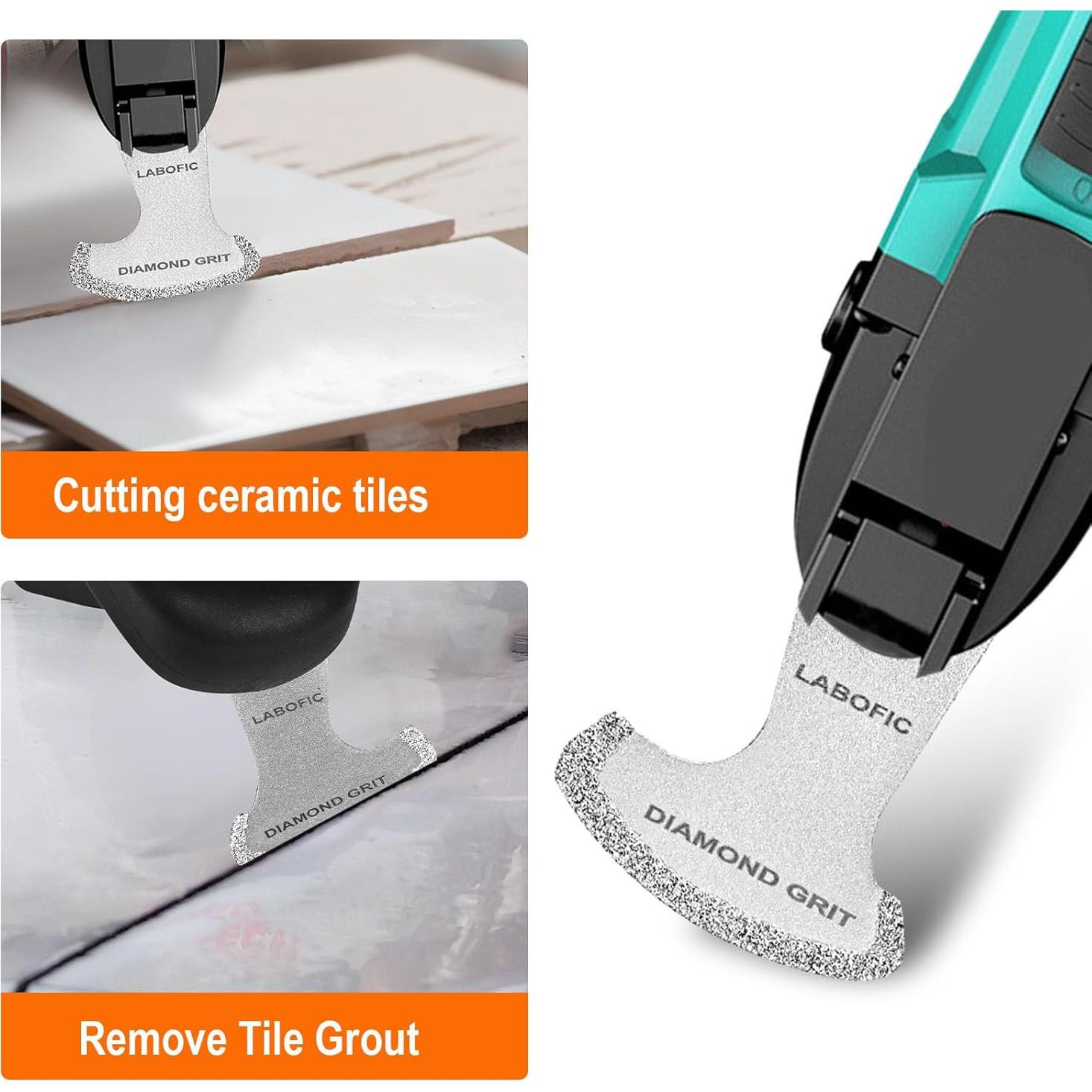 Juego de 6 Cuchillas Oscilantes de Diamante LABOFiC 2.54mm