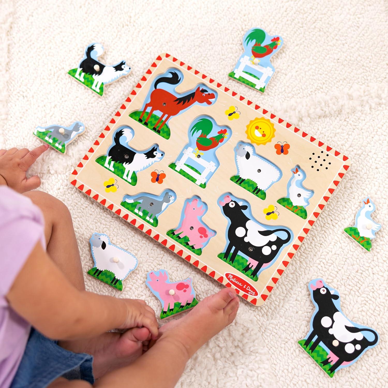Rompecabezas de Madera Melissa & Doug 2-Pack Animales y Vehículos