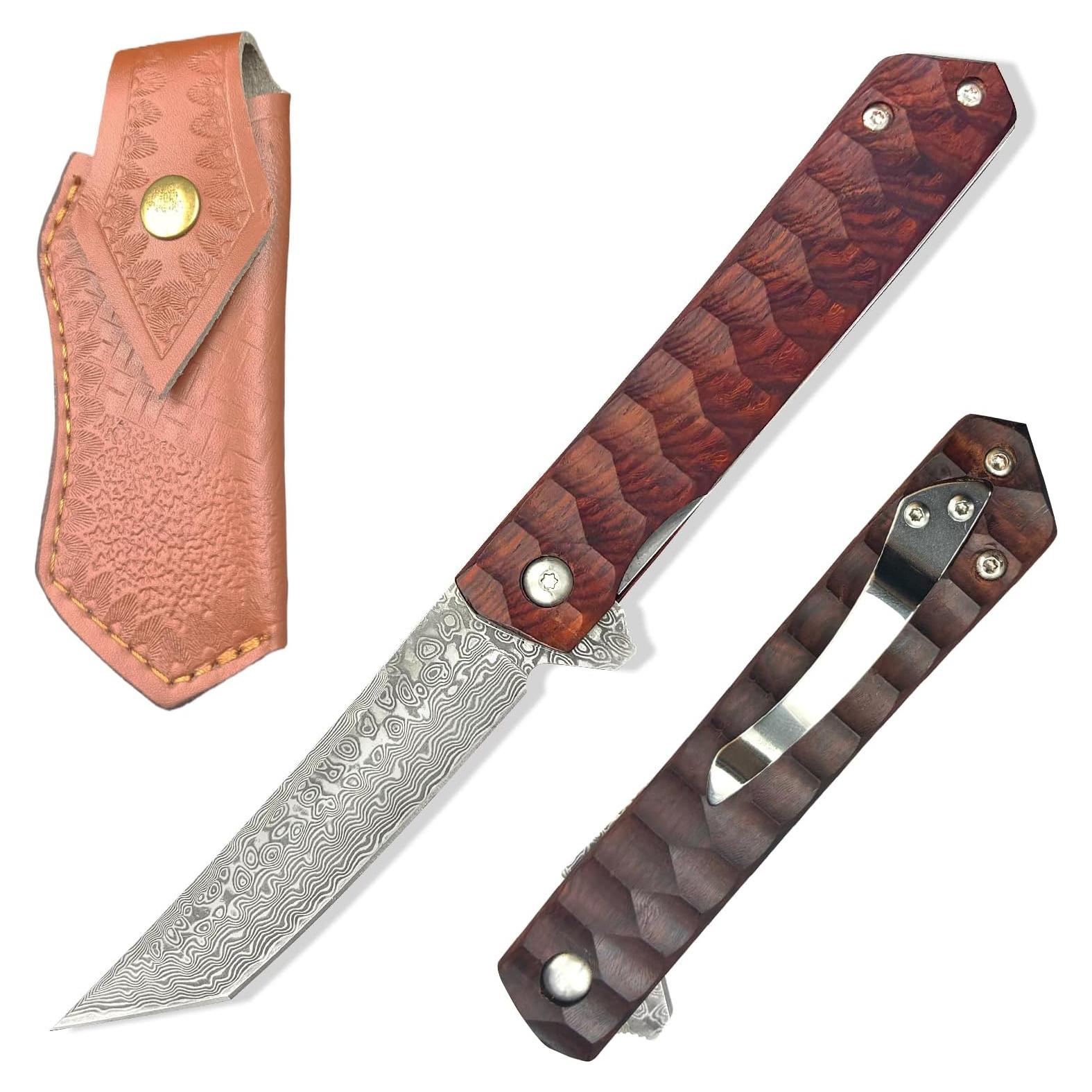 Cuchillo de bolsillo plegable Wellsure 3 en 1 con cortador