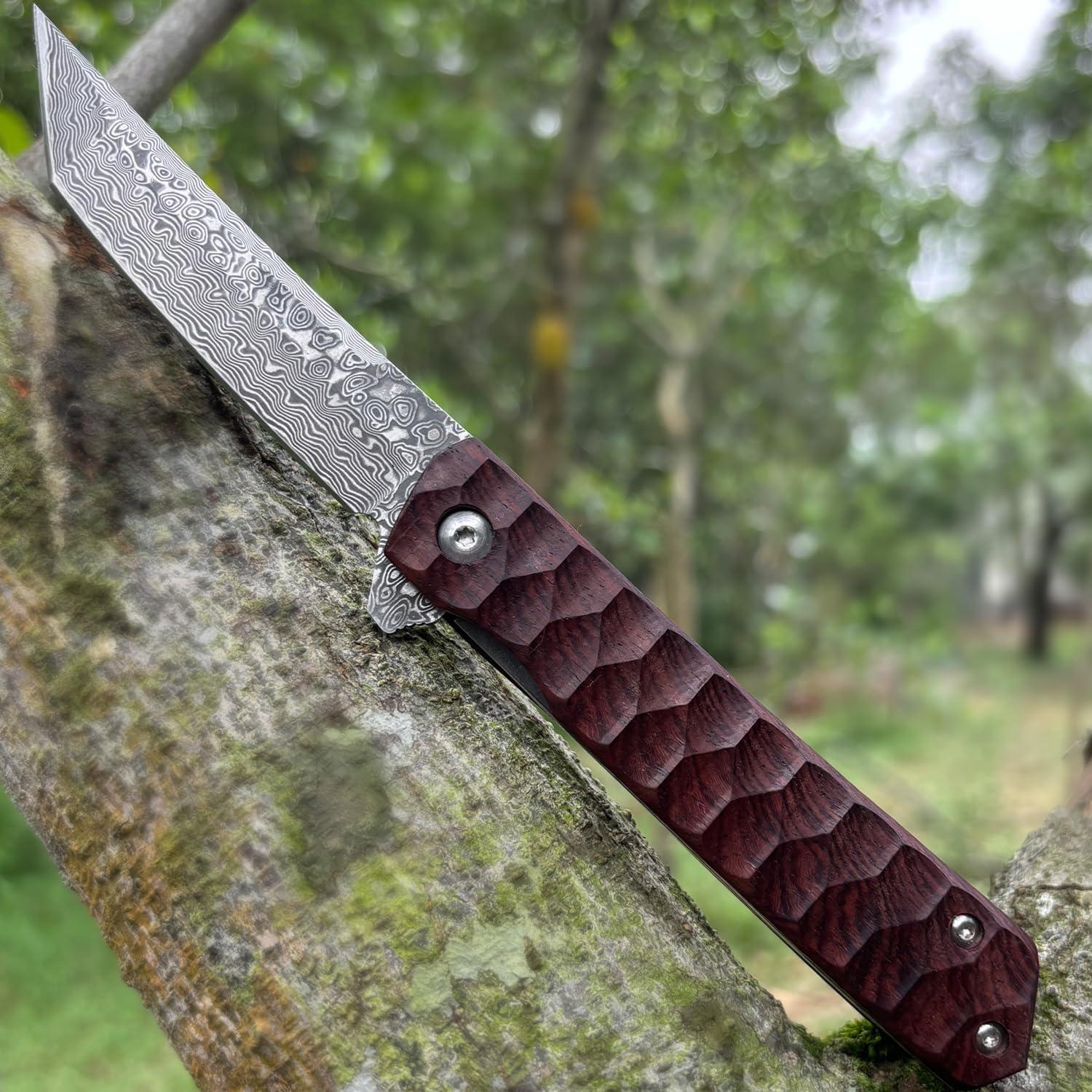 Cuchillo de bolsillo plegable Wellsure 3 en 1 con cortador