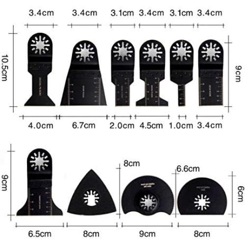 Kit de Hojas de Sierra Oscilante Tooloflife 68 Piezas