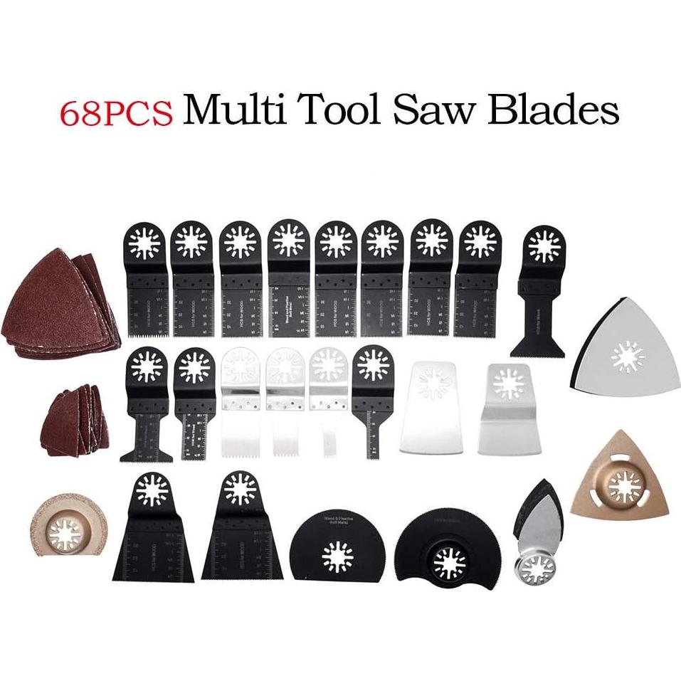 Kit de Hojas de Sierra Oscilante Tooloflife 68 Piezas