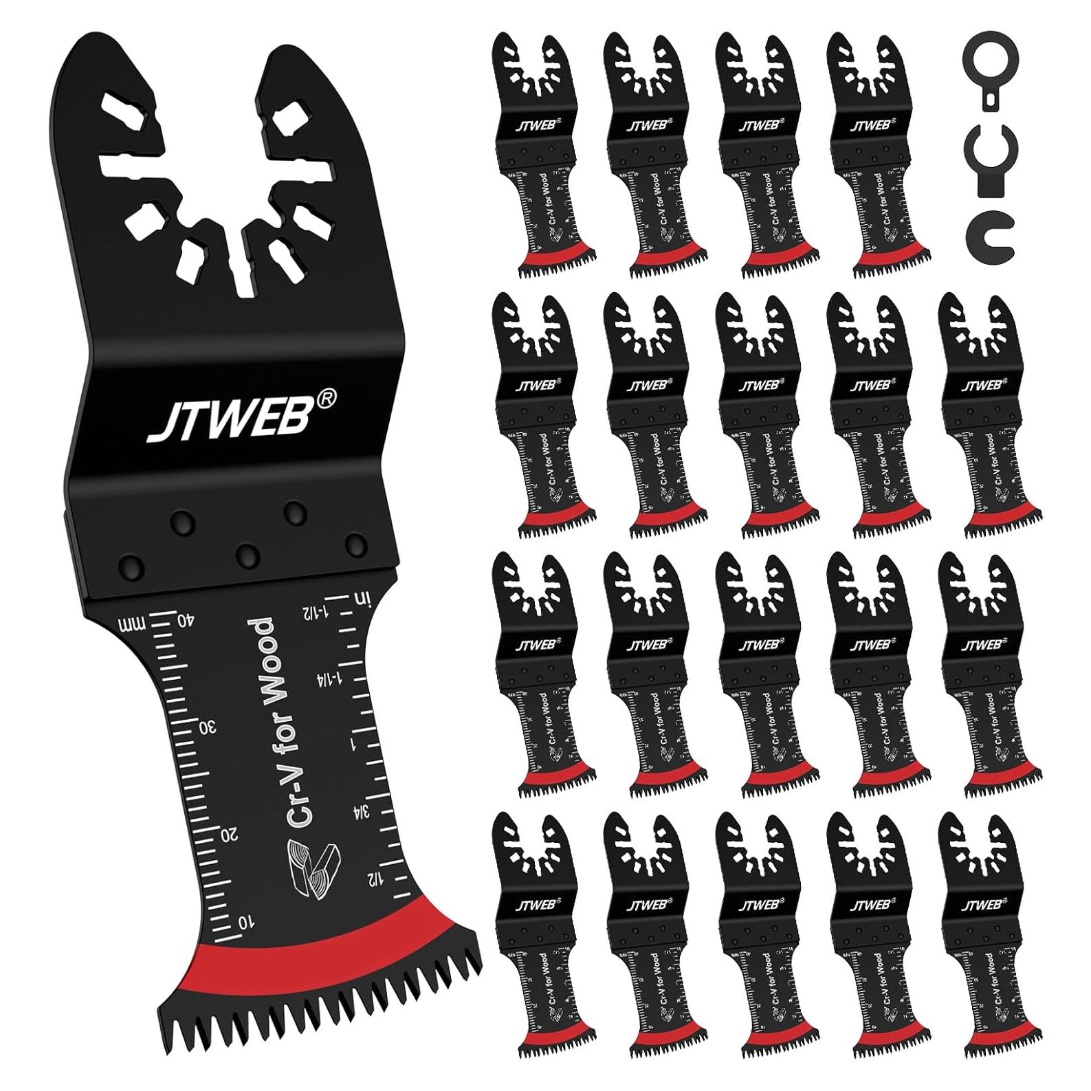 Juego de Hojas Oscilantes JTWEB 20PCS Dientes Japoneses para Madera