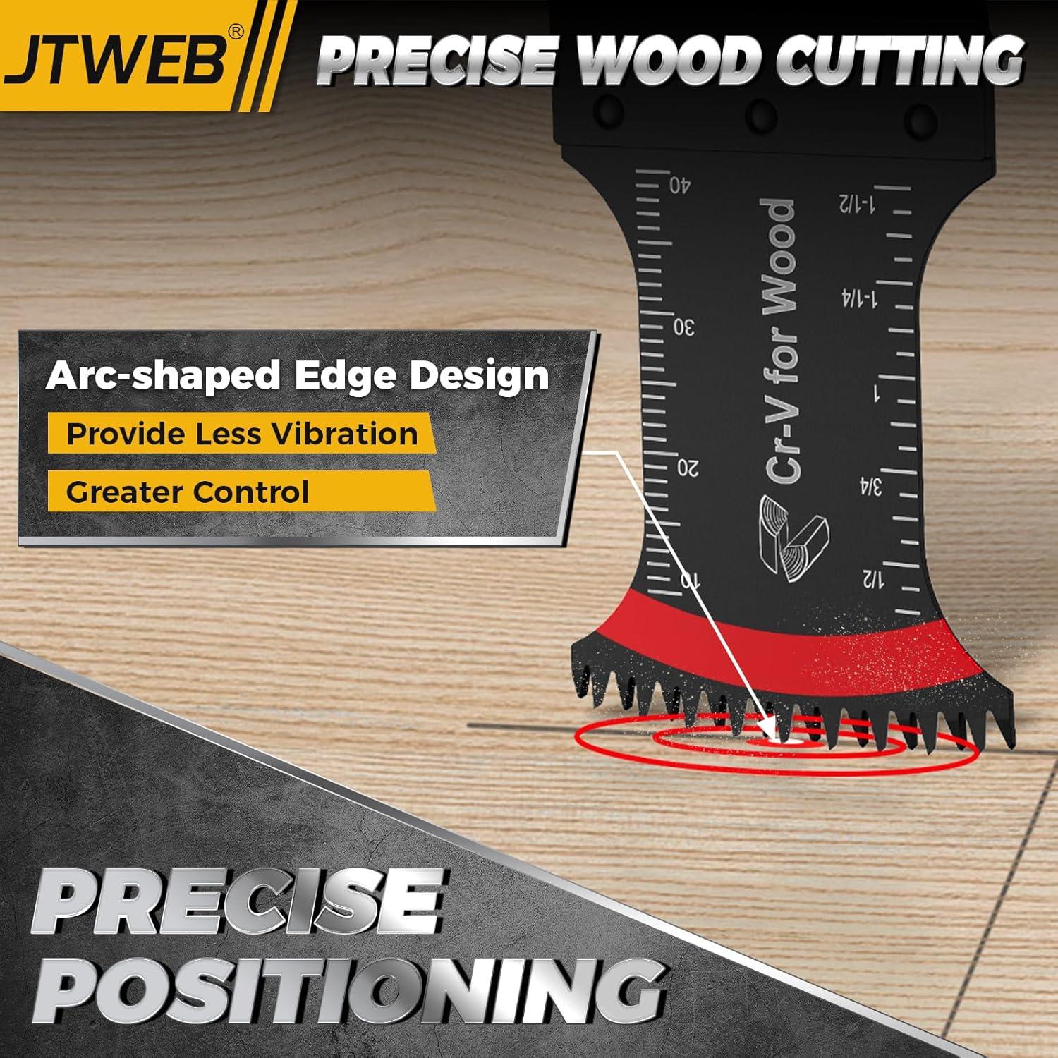 Juego de Hojas Oscilantes JTWEB 20PCS Dientes Japoneses para Madera