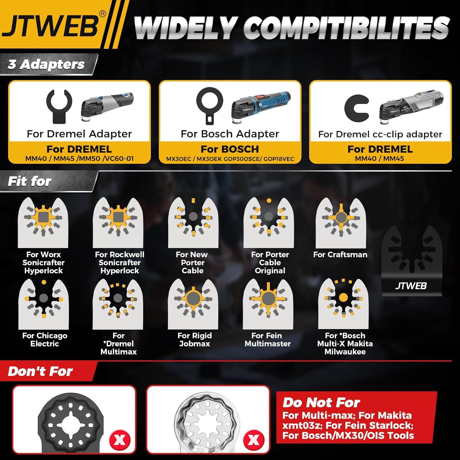 Juego de Hojas Oscilantes JTWEB 20PCS Dientes Japoneses para Madera