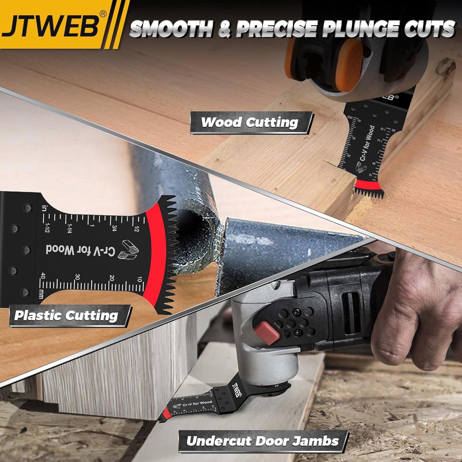 Juego de Hojas Oscilantes JTWEB 20PCS Dientes Japoneses para Madera