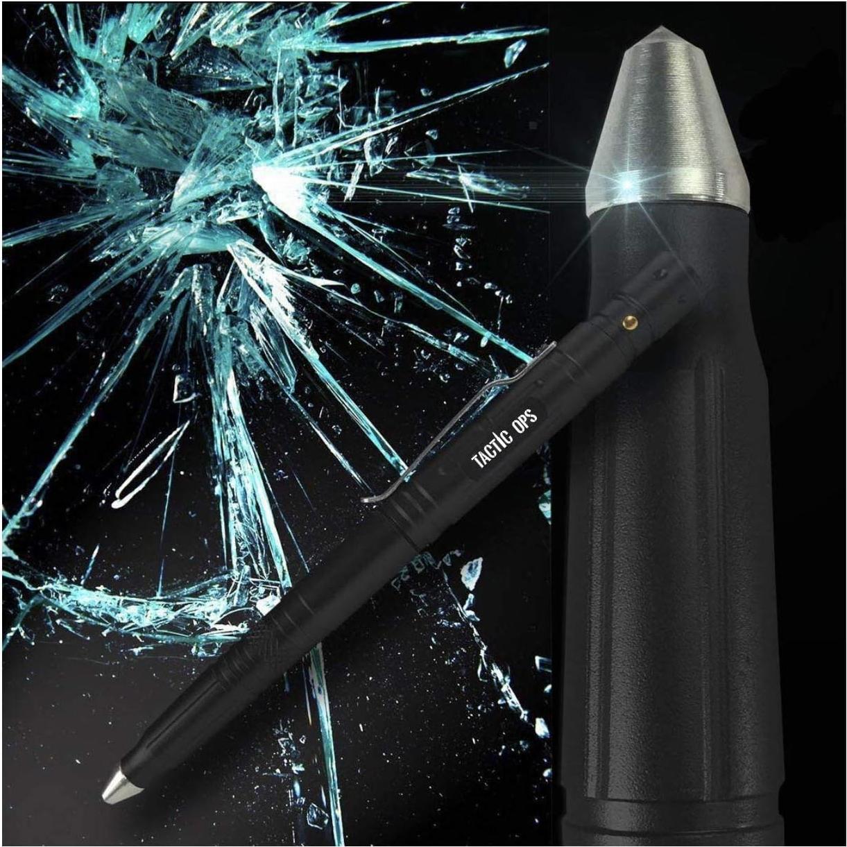 Bolígrafo Táctico de Autodefensa Tactic Ops con Linterna LED
