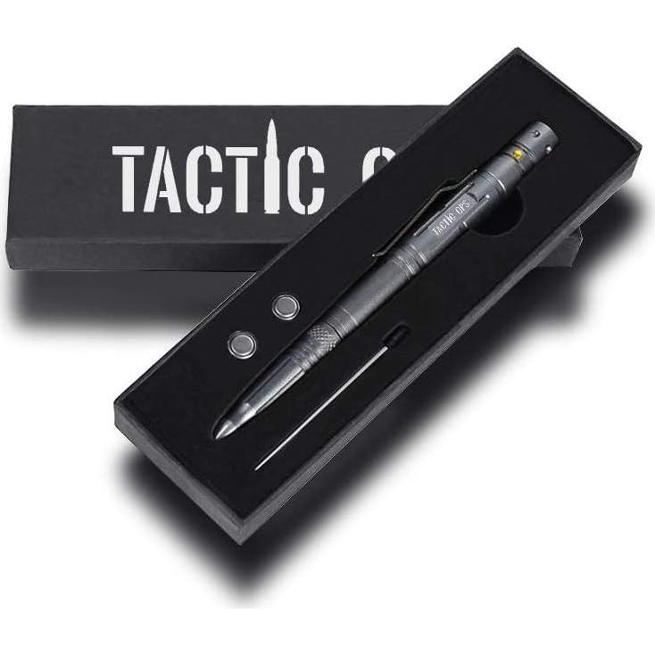 Bolígrafo Táctico de Autodefensa Tactic Ops con Linterna LED