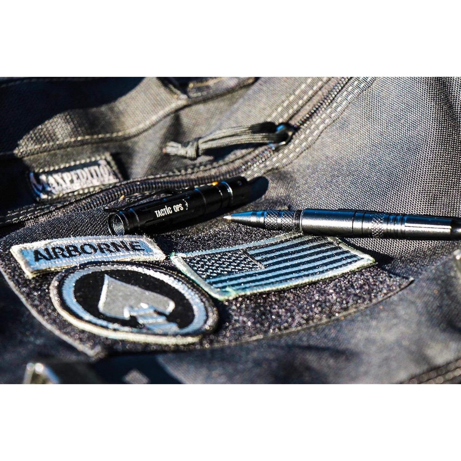 Bolígrafo Táctico de Autodefensa Tactic Ops con Linterna LED